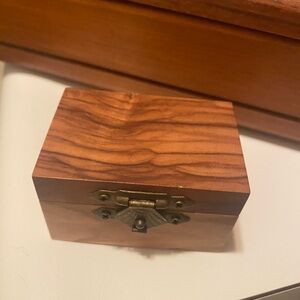 Wooden Jewelry Box with Brass Clasp